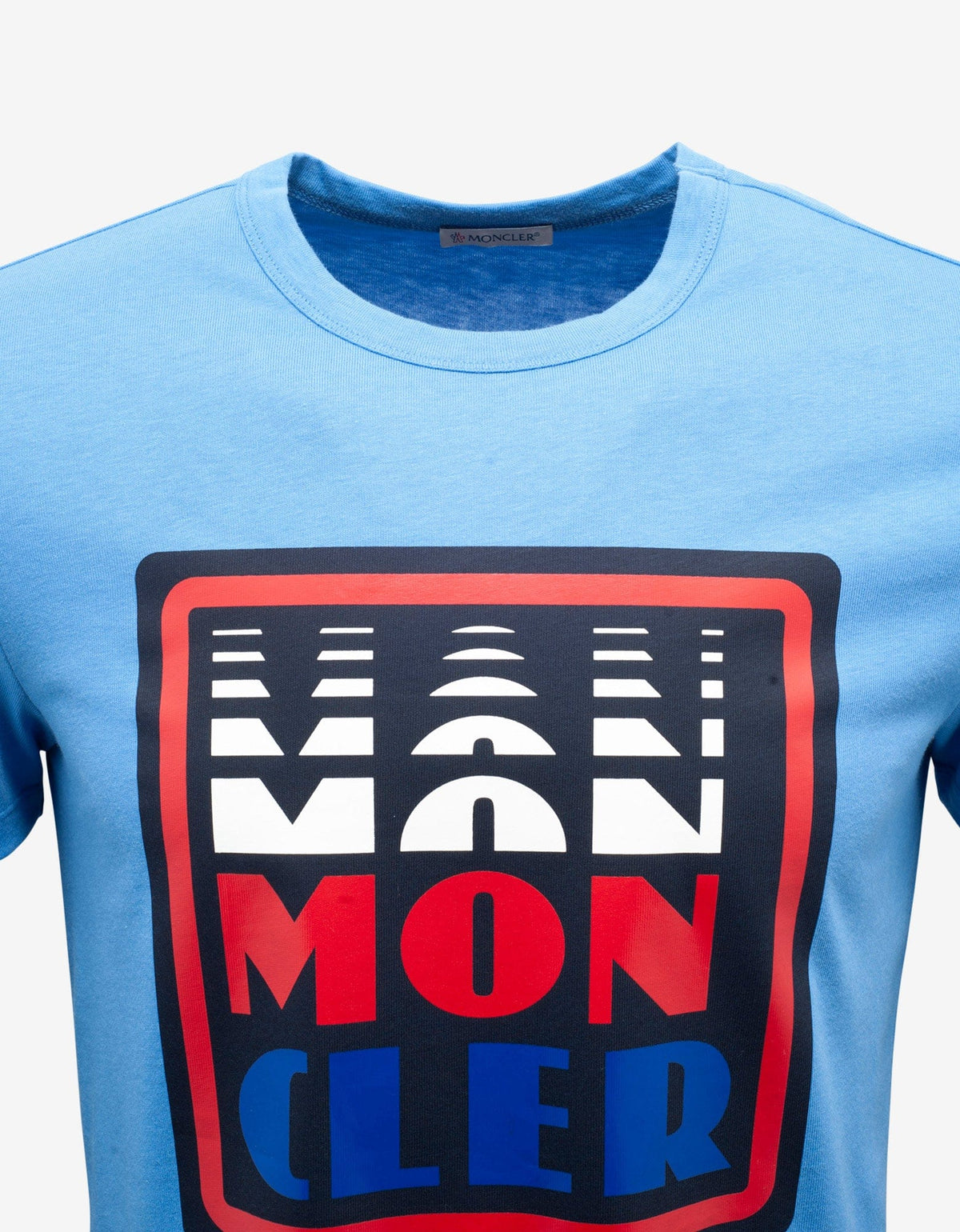 Moncler Blue Logo Graphic T-Shirt