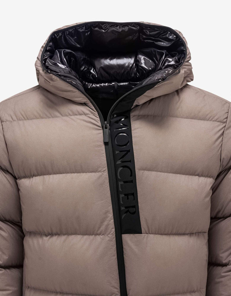 Moncler Giraud Beige Nylon Down Jacket