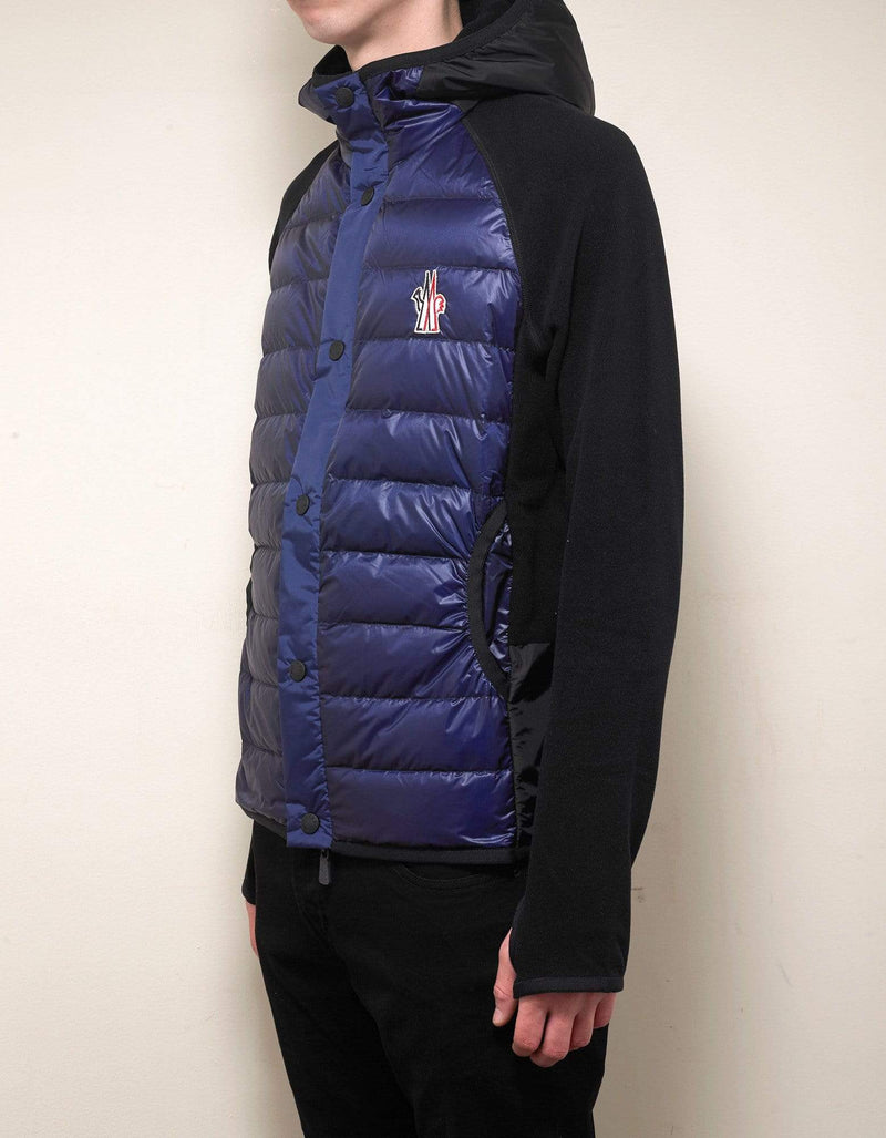 Moncler Grenoble Black & Blue Hooded Fleece Sweatshirt