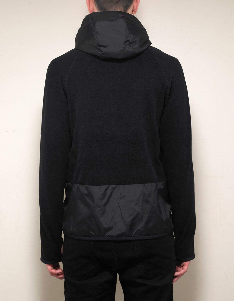 Moncler Grenoble Black & Blue Hooded Fleece Sweatshirt