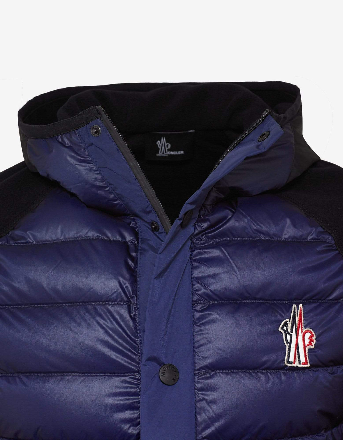 Moncler Grenoble Black & Blue Hooded Fleece Sweatshirt