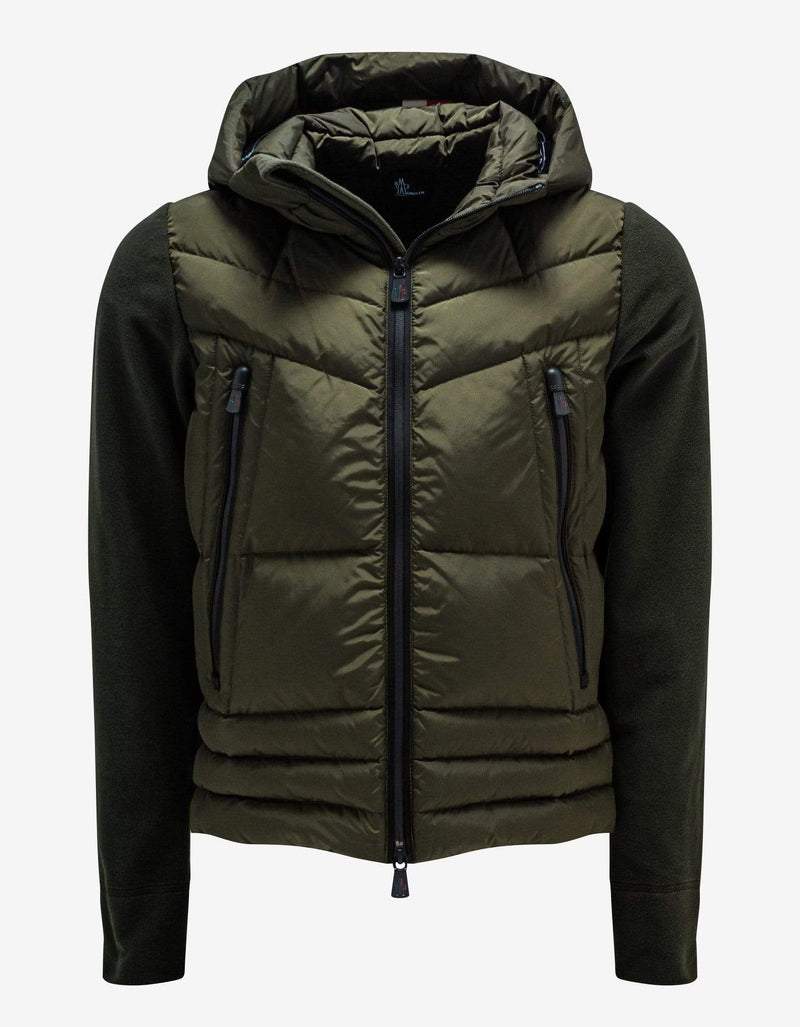 Moncler Grenoble Moncler Grenoble Army Green Polar Fleece Cardigan