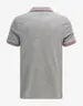 Moncler Grey Tricolour Trim Polo T-Shirt