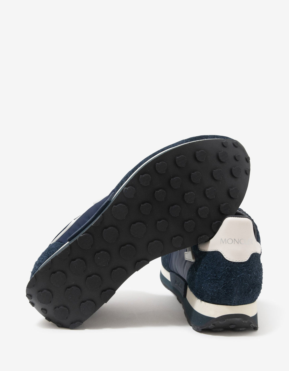 Moncler Herald Navy Blue Suede & Nylon Trainers