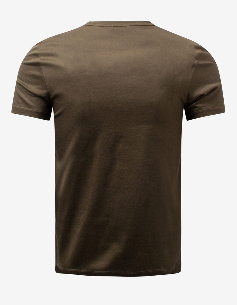 Moncler Khaki Double Logo T-Shirt