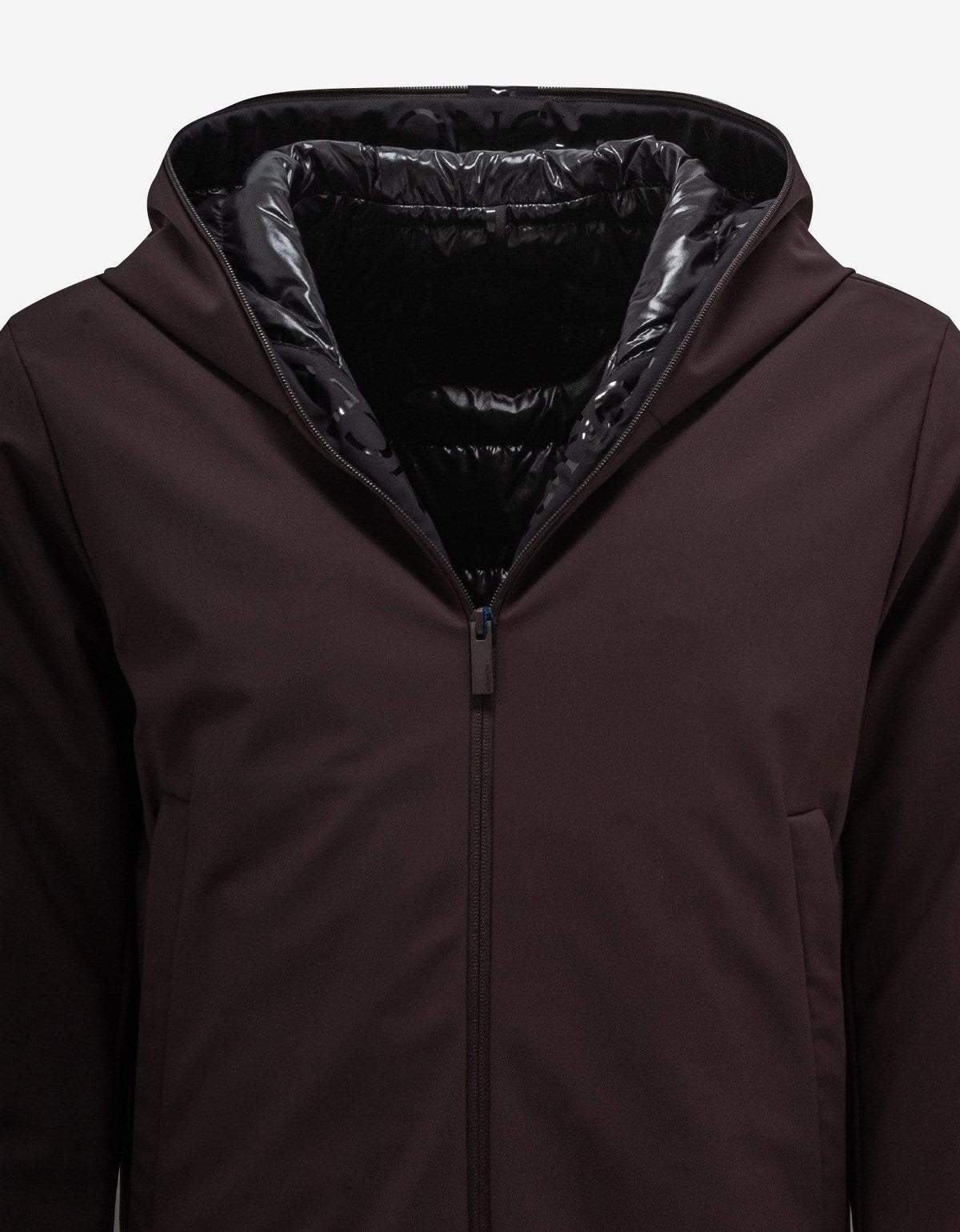 Moncler Lioret Maroon Nylon Down Jacket