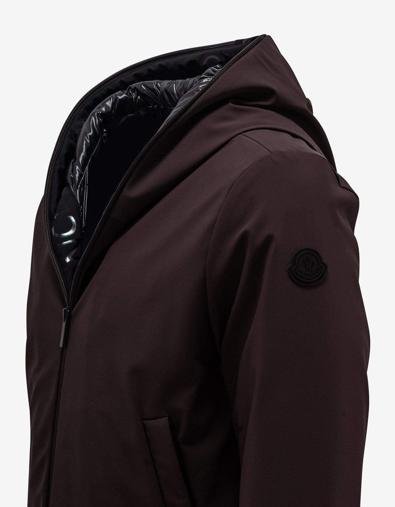 Moncler Lioret Maroon Nylon Down Jacket