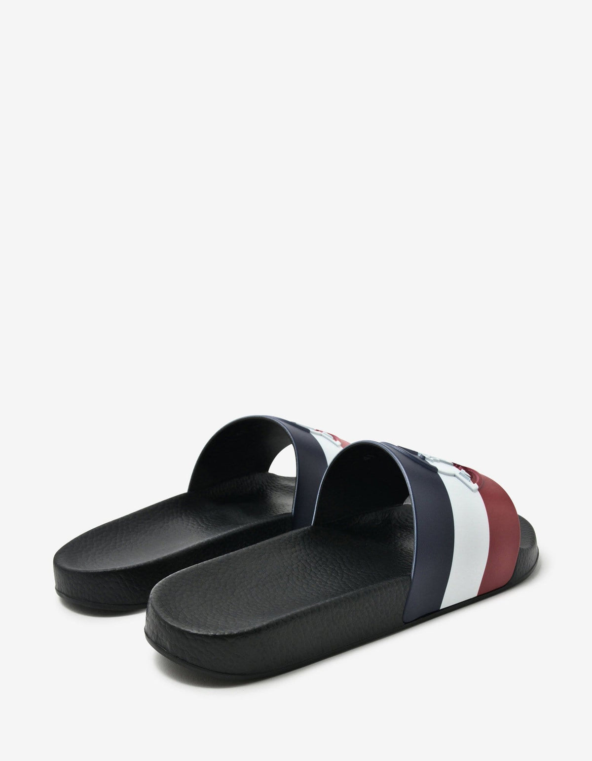 Moncler Moncler Basile Black Tricolour Logo Slide Sandals