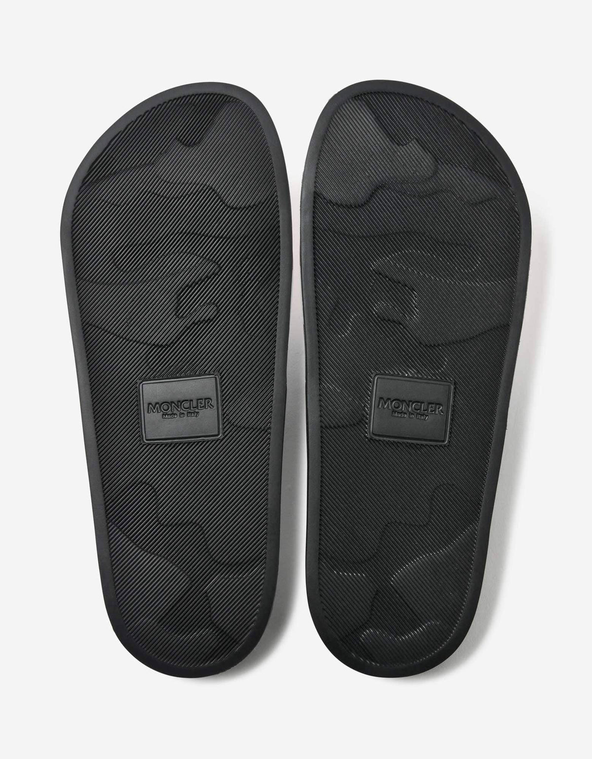 Moncler Moncler Basile Black Tricolour Logo Slide Sandals