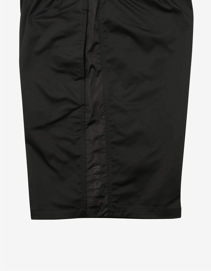 Moncler Moncler Black Logo Side Band Shorts