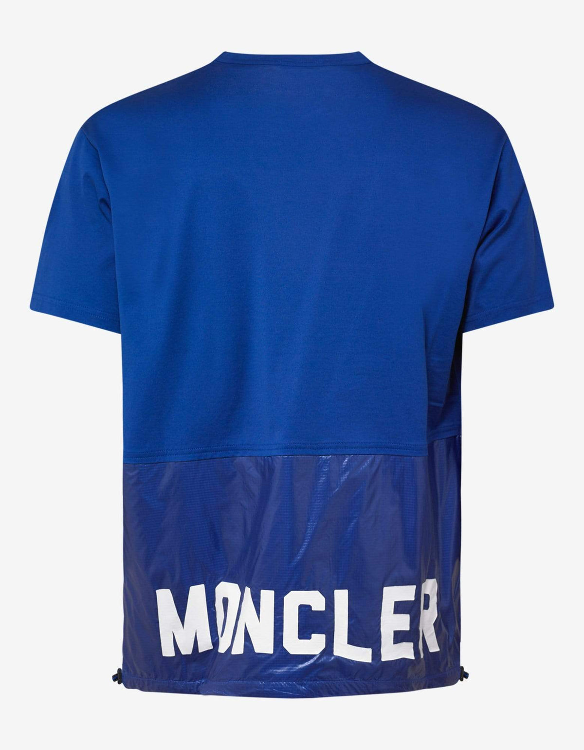 Moncler Moncler Blue Nylon Panel T-Shirt