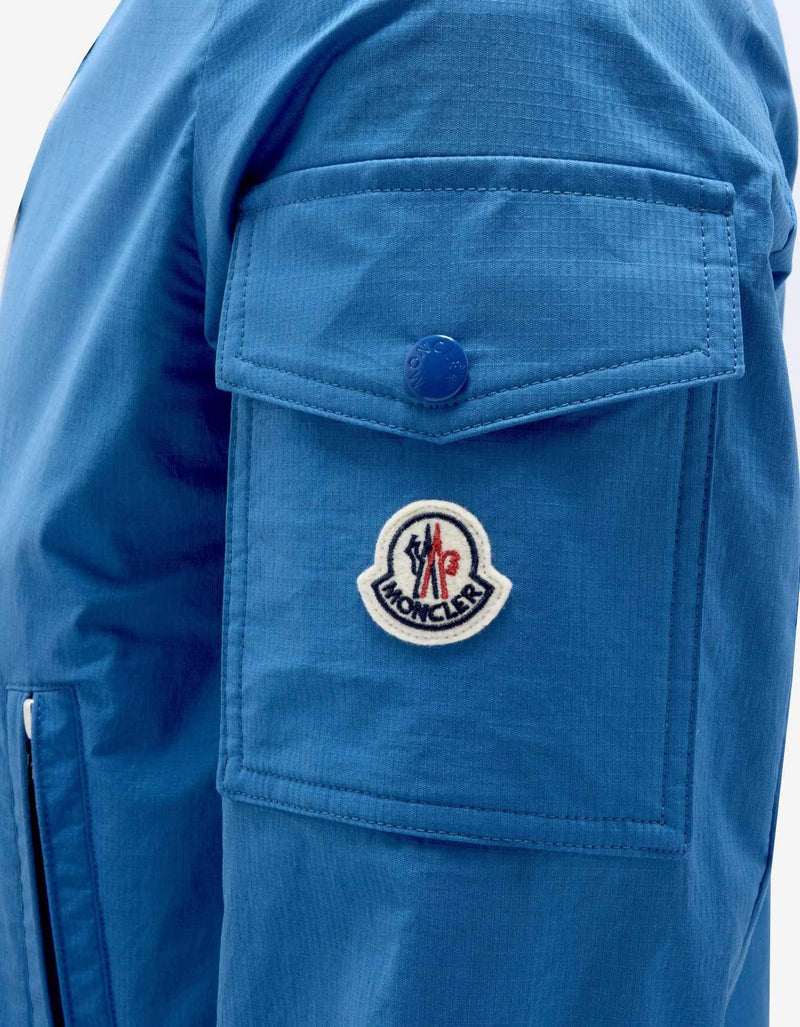 Moncler Moncler Brize Blue Ripstop Cotton Jacket