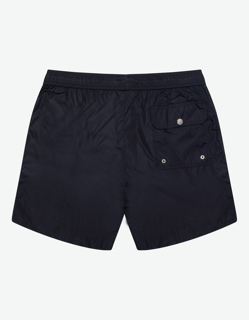 Moncler Navy Blue Logo Band Swim Shorts