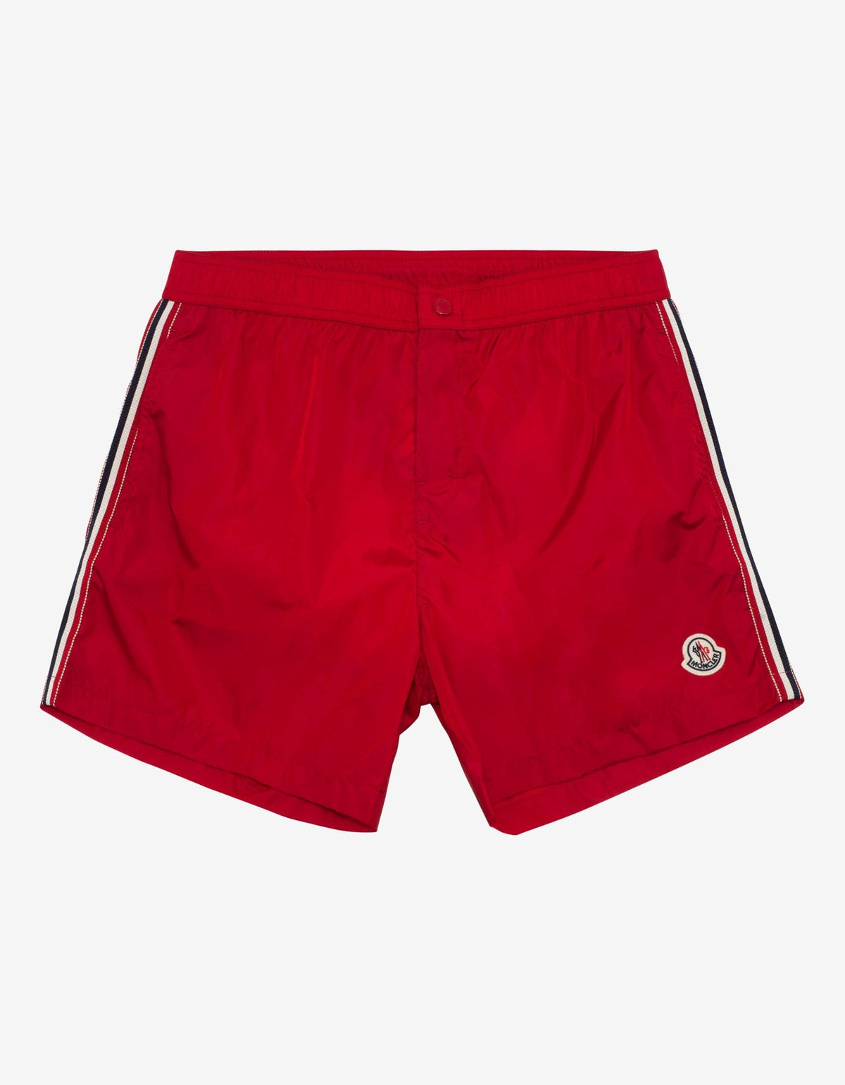 Moncler Red Tricolour Seam Swim Shorts