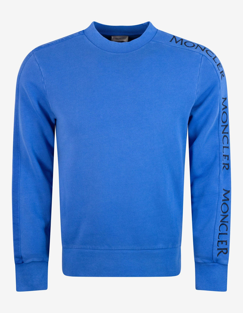 Moncler Sky Blue Sleeve Logo Sweatshirt