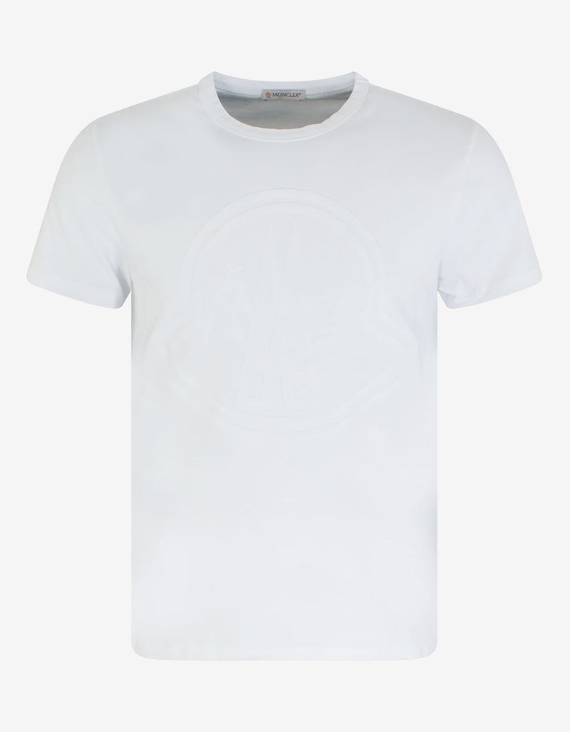 Moncler White Moncler Logo Print T-Shirt