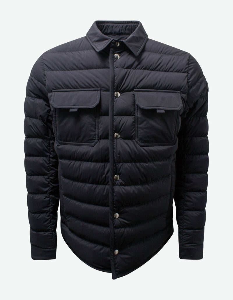 Moncler Zumstein Navy Blue Nylon Down Jacket