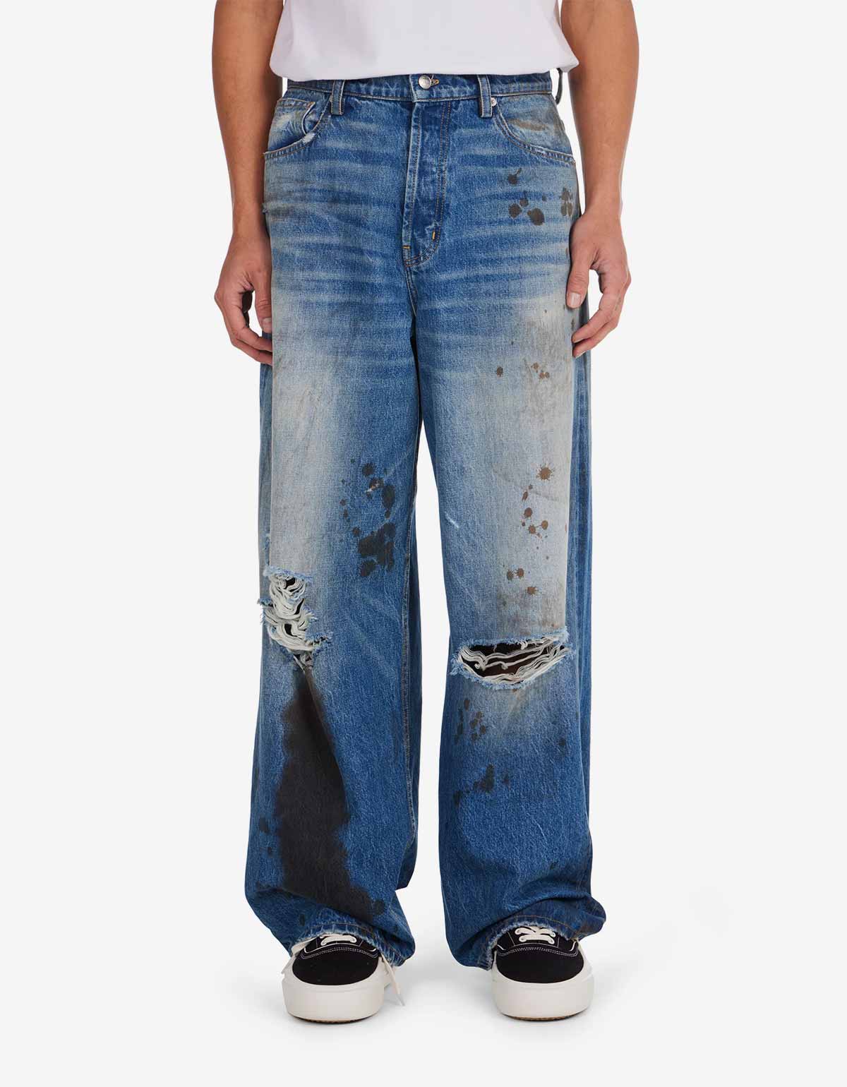 Nahmias Blue Light Wash Wide Jeans