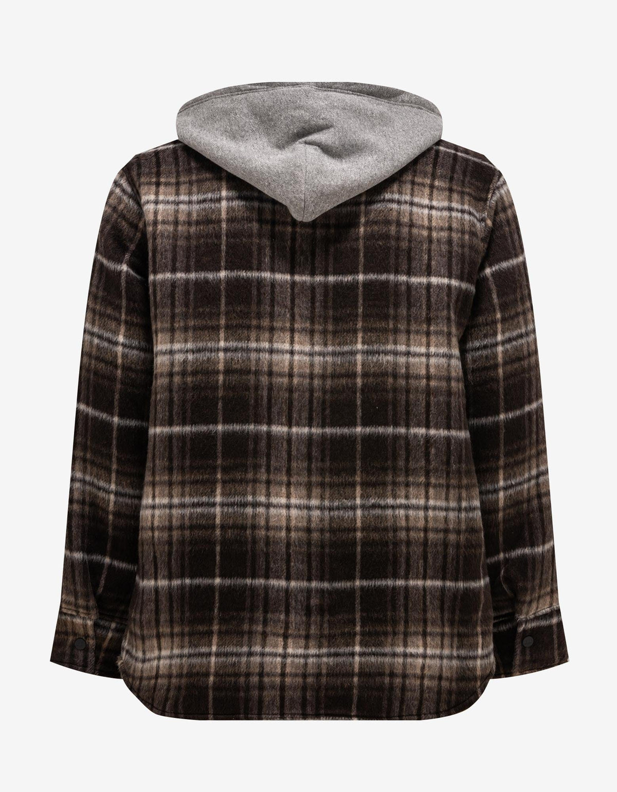 Nahmias Brown Hooded Flannel Shirt