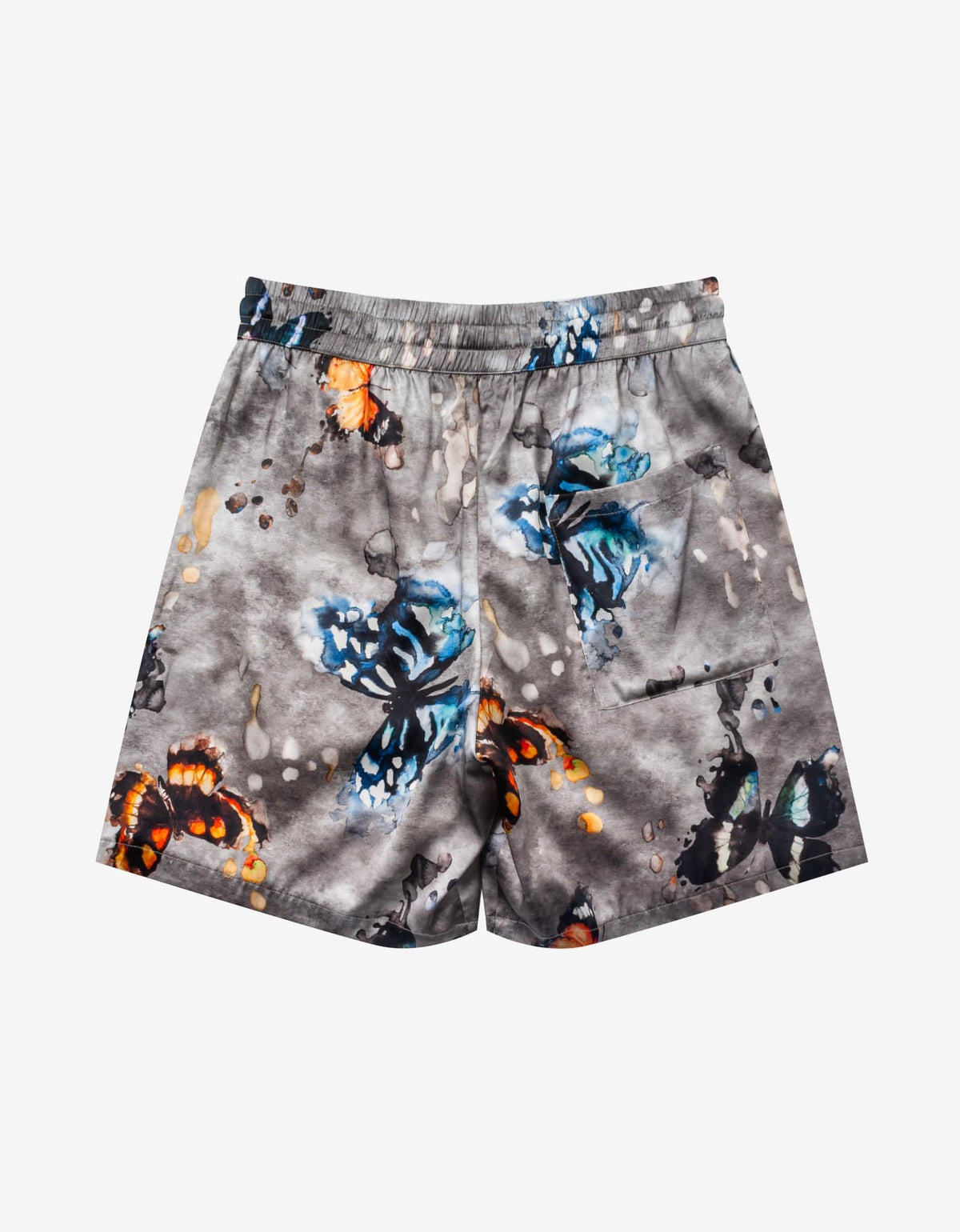 Nahmias Grey Butterfly Silk Shorts