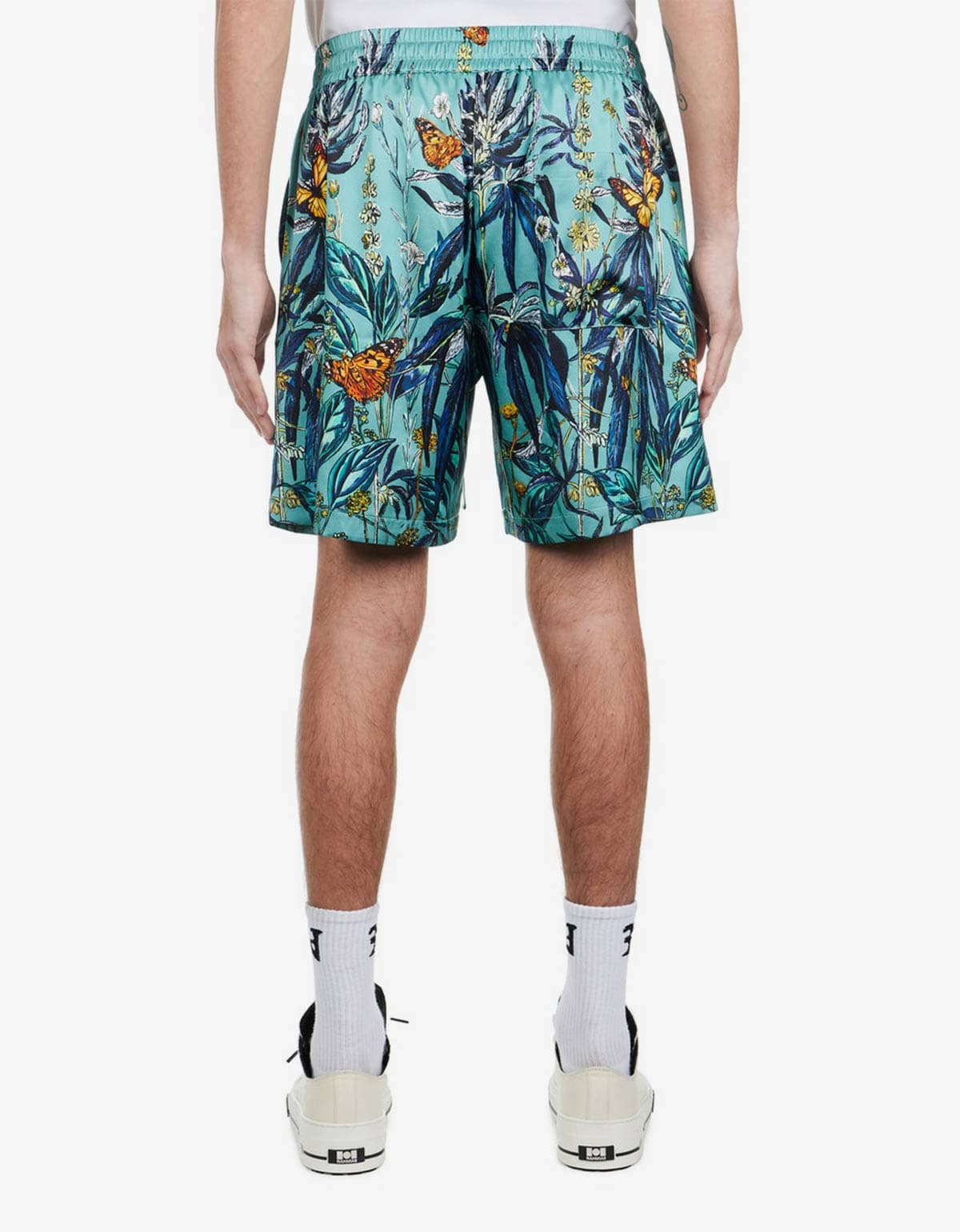 Nahmias Nahmias Blue Botanical Silk Shorts