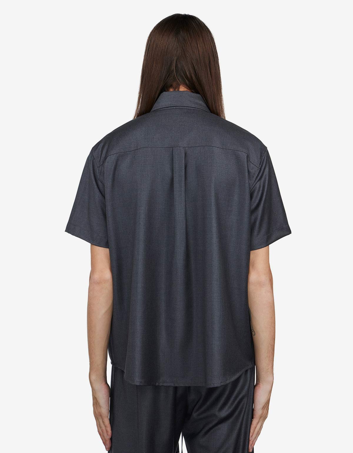 Nahmias Nahmias Grey Short Sleeve Zip Shirt