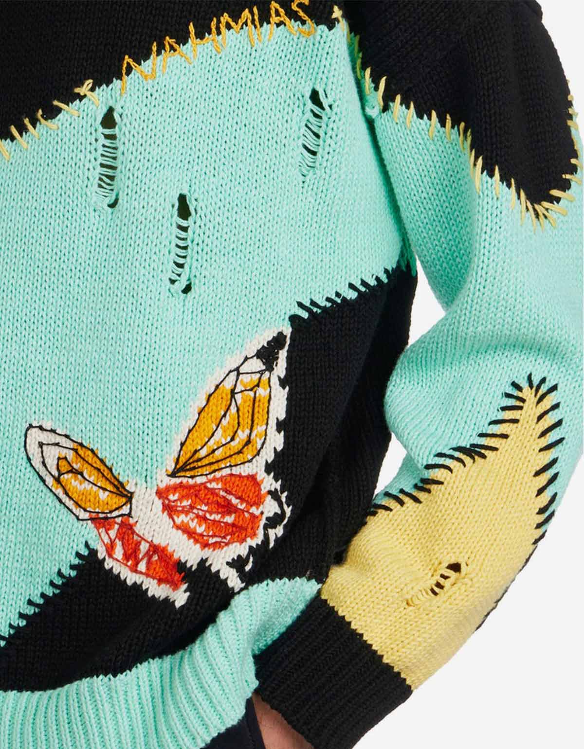 Nahmias Nahmias Multicolour Butterfly Intarsia Sweater