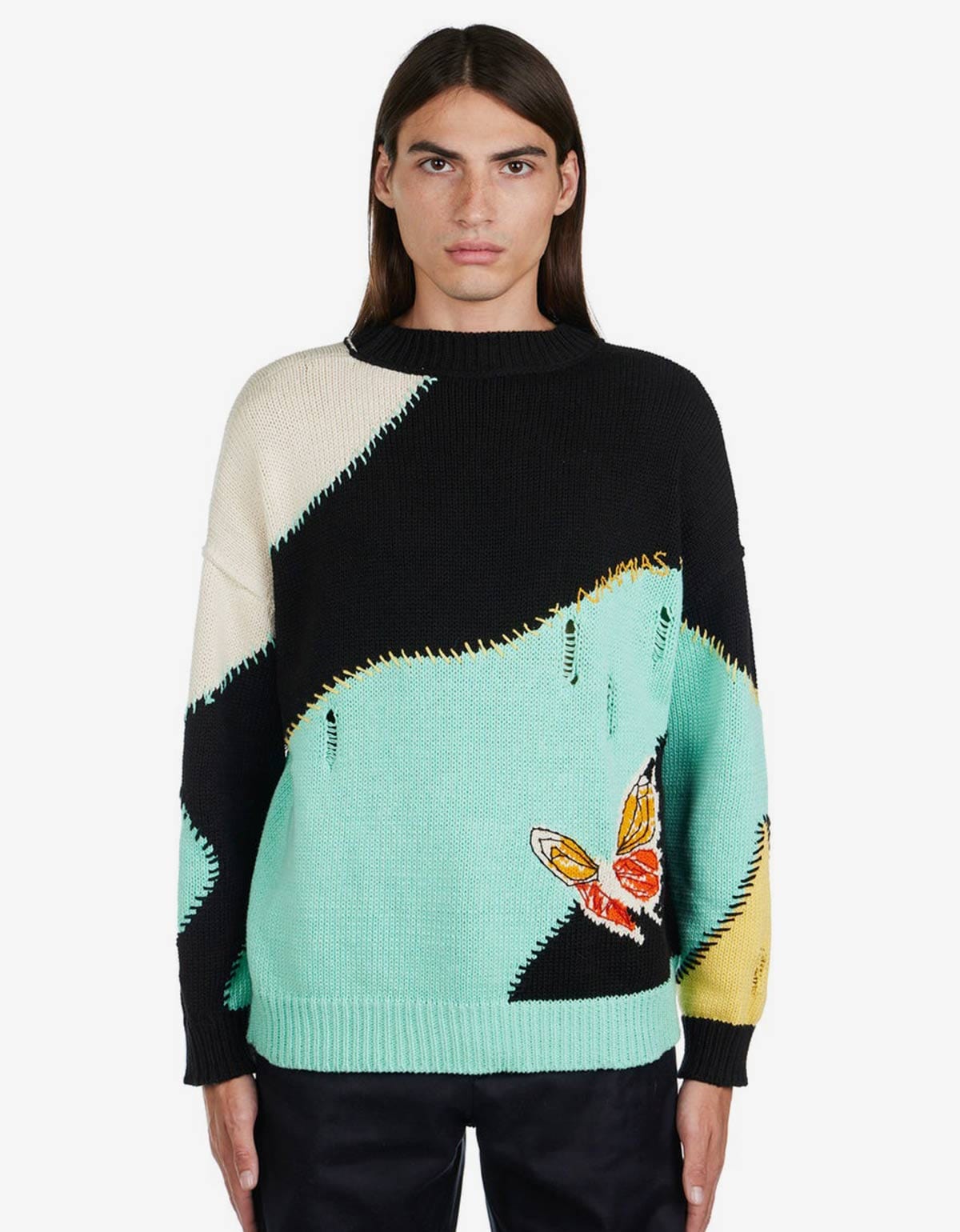 Nahmias Nahmias Multicolour Butterfly Intarsia Sweater