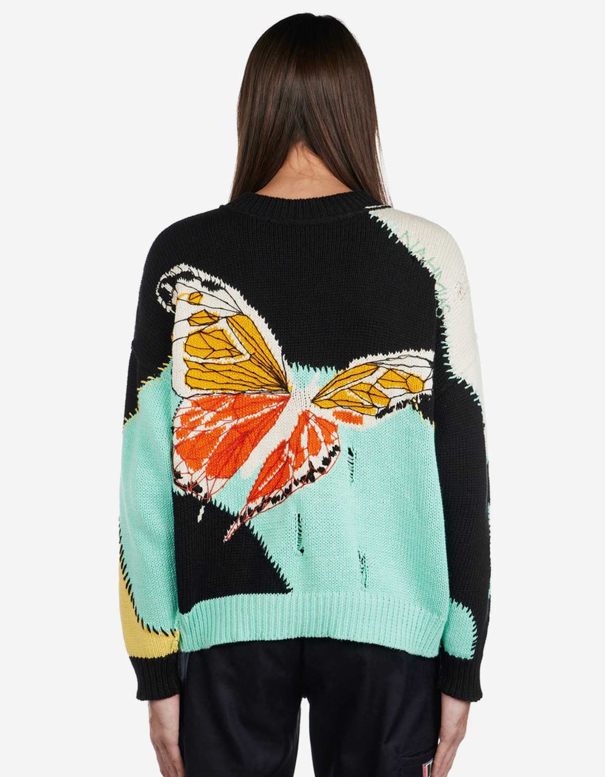 Nahmias Nahmias Multicolour Butterfly Intarsia Sweater