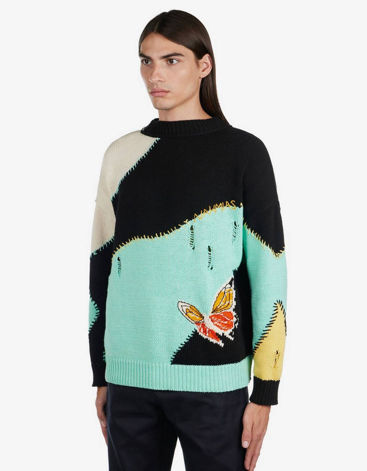 Nahmias Nahmias Multicolour Butterfly Intarsia Sweater