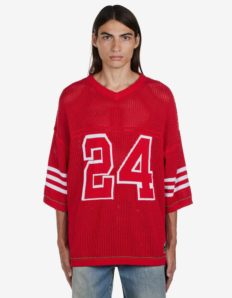 Nahmias Nahmias Red Knit 24 Football Shirt