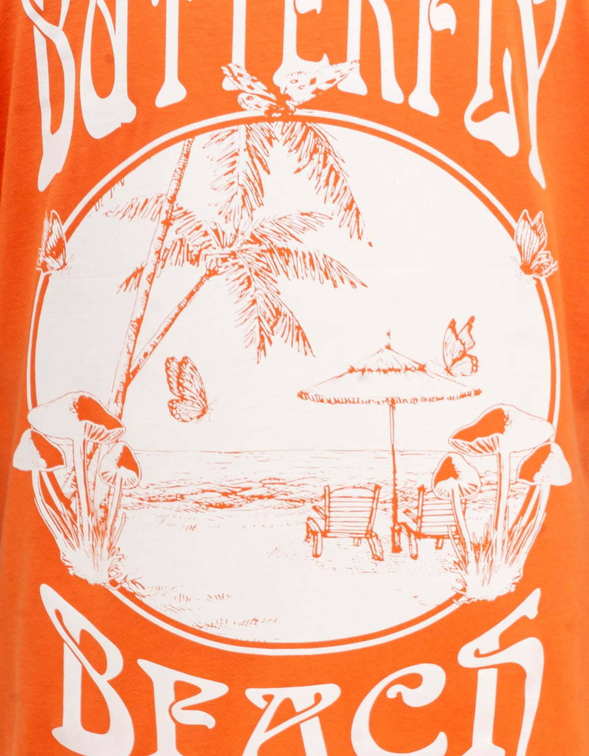 Nahmias Orange Butterfly Beach T-Shirt