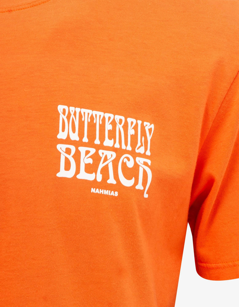 Nahmias Orange Butterfly Beach T-Shirt