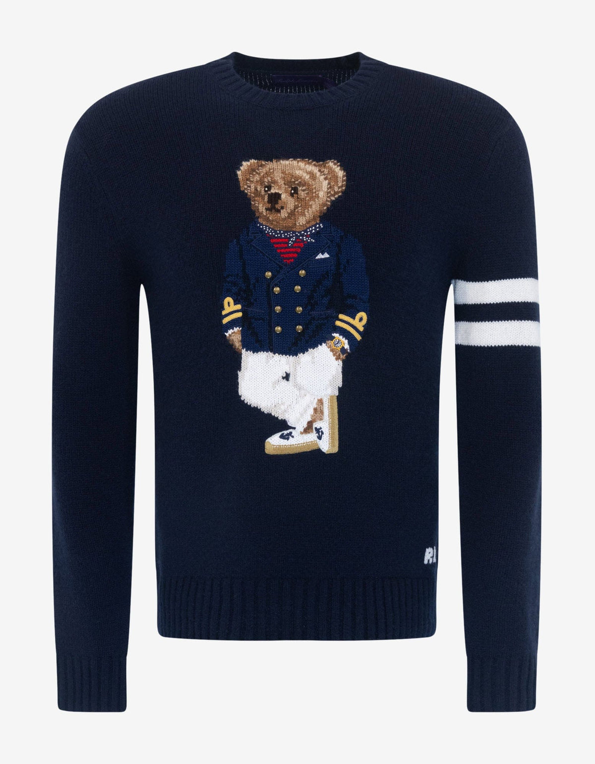 Navy Blue Riviera Bear Cashmere Sweater