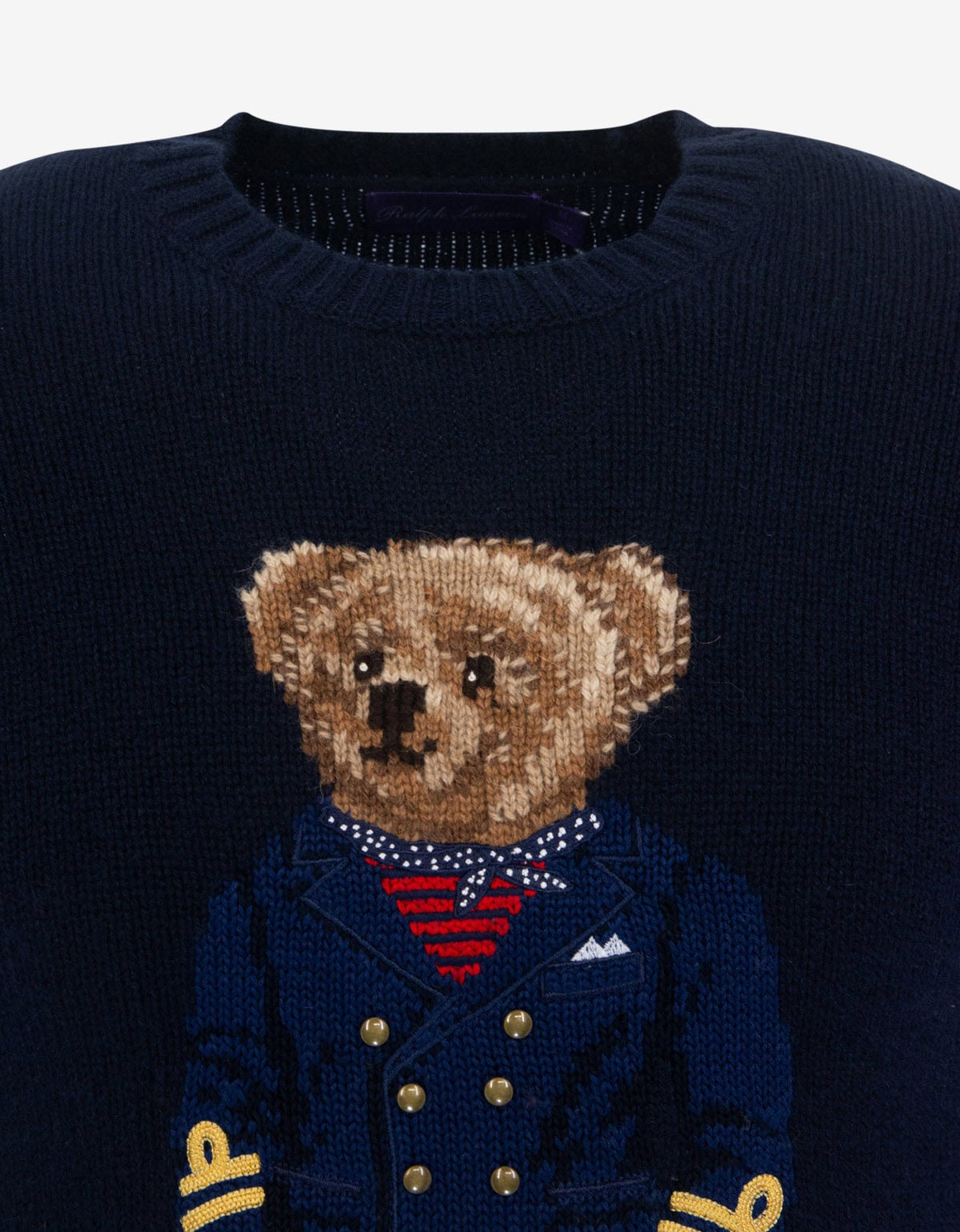 Navy Blue Riviera Bear Cashmere Sweater