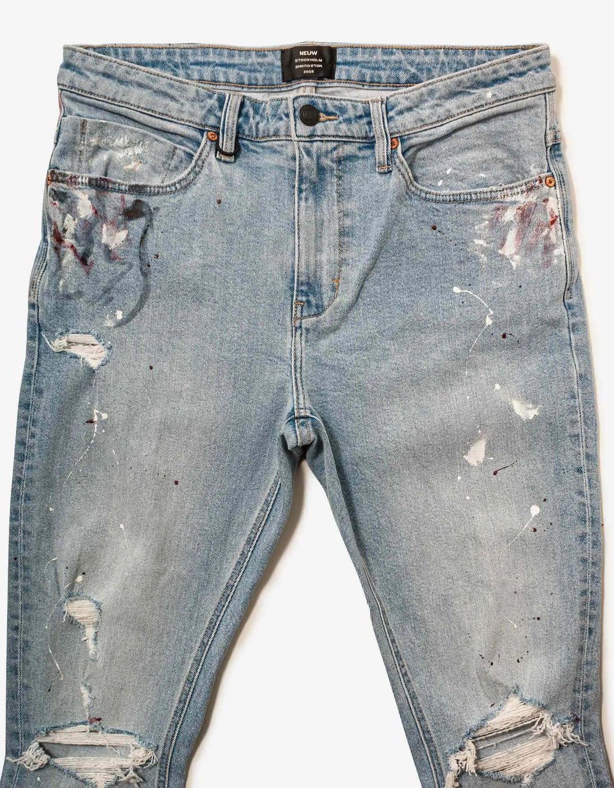 Neuw Neuw Rebel Skinny Loaded Art Rip Jeans