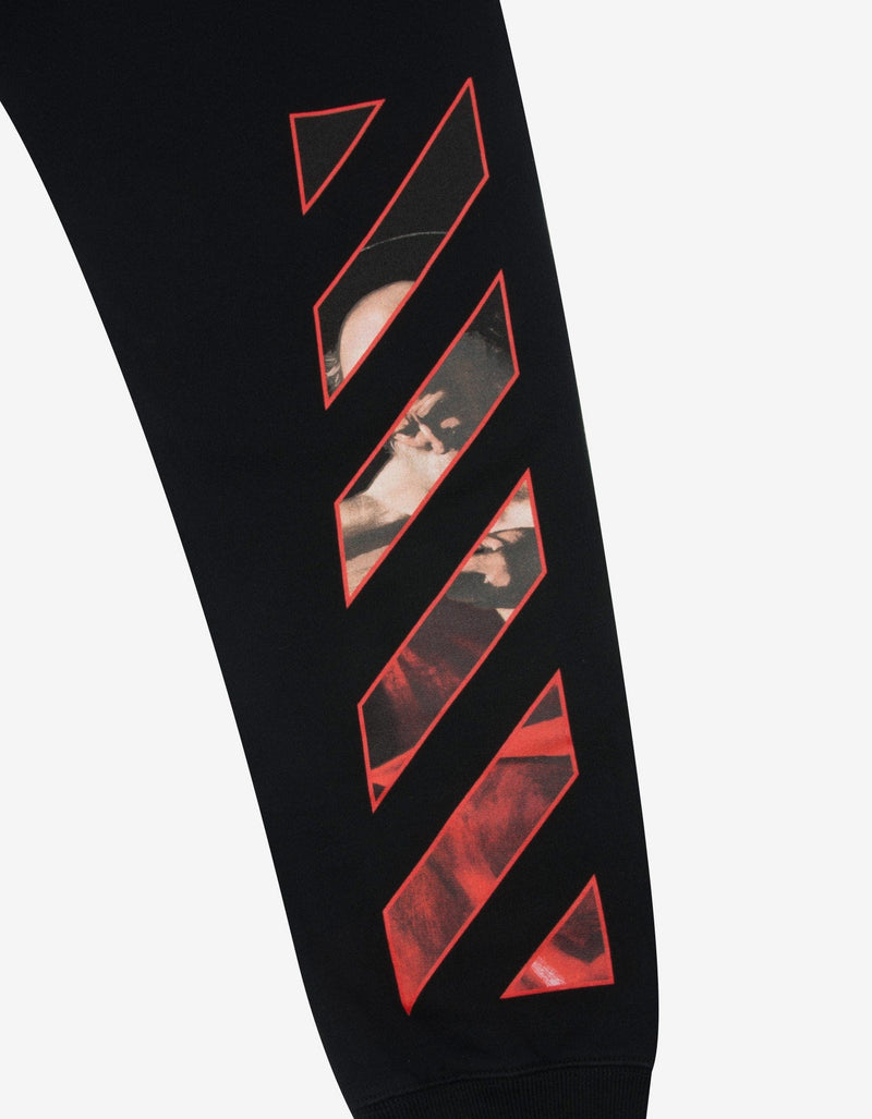 Off-White Black Caravaggio Print Sweat Pants