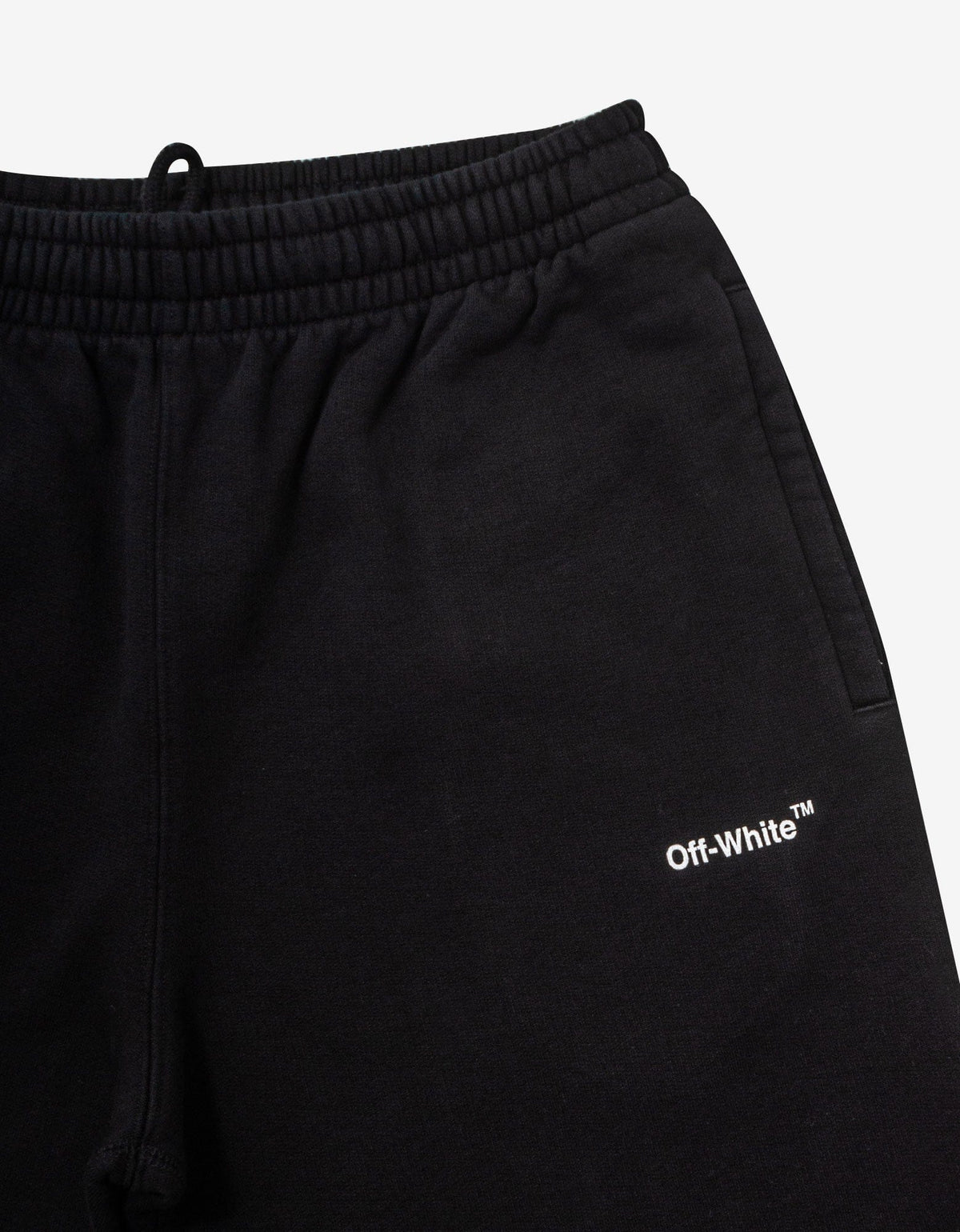 Off-White Black Diag Helvetica Sweat Shorts