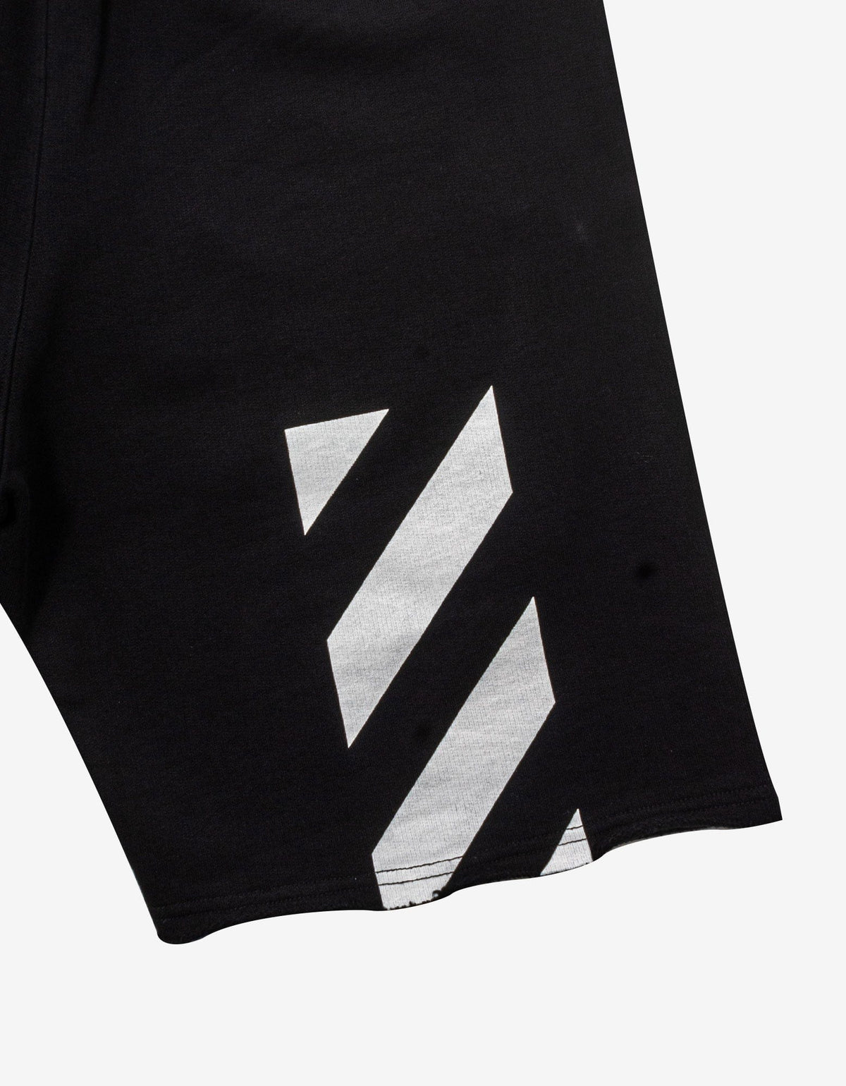 Off-White Black Diag Helvetica Sweat Shorts