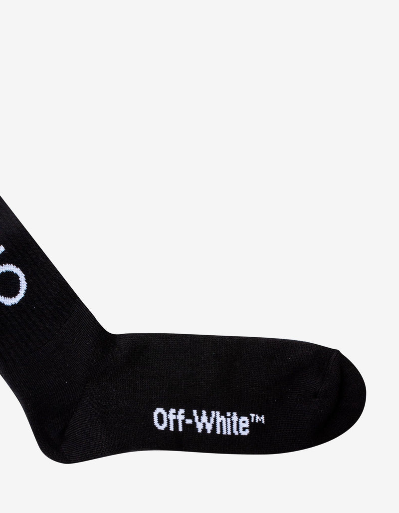 Off-White Black Diag Mid Length Socks