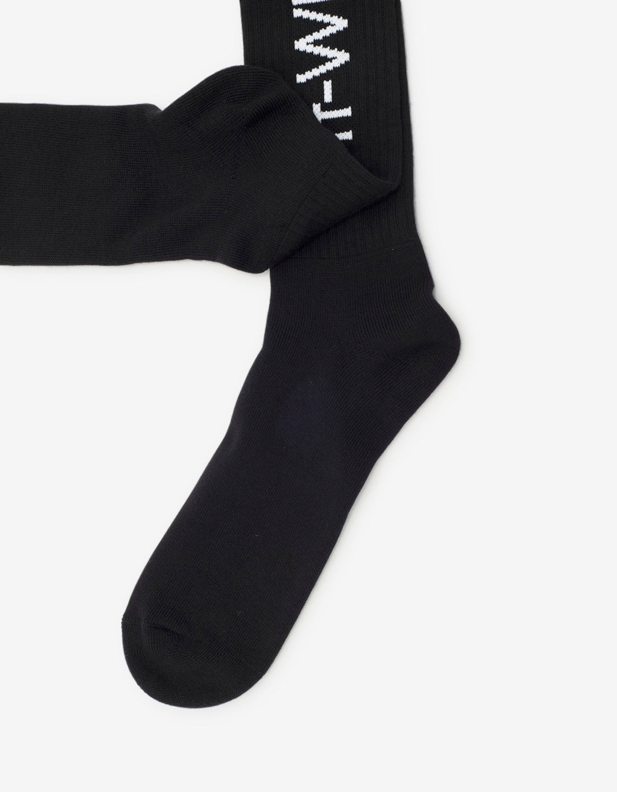 Off-White Black Diagonals Mid Length Socks