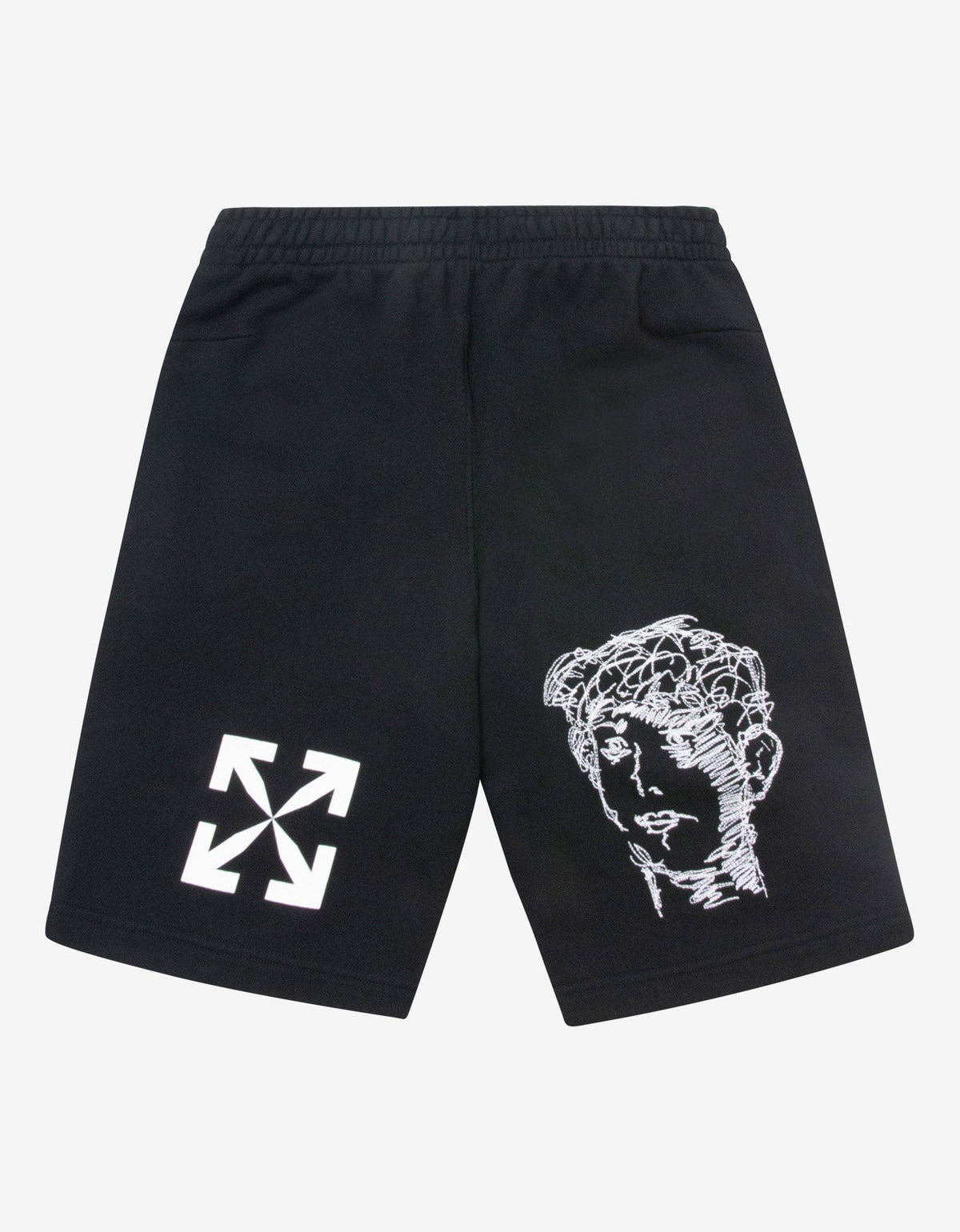 Off-White Black Disrupted Font Sweat Shorts