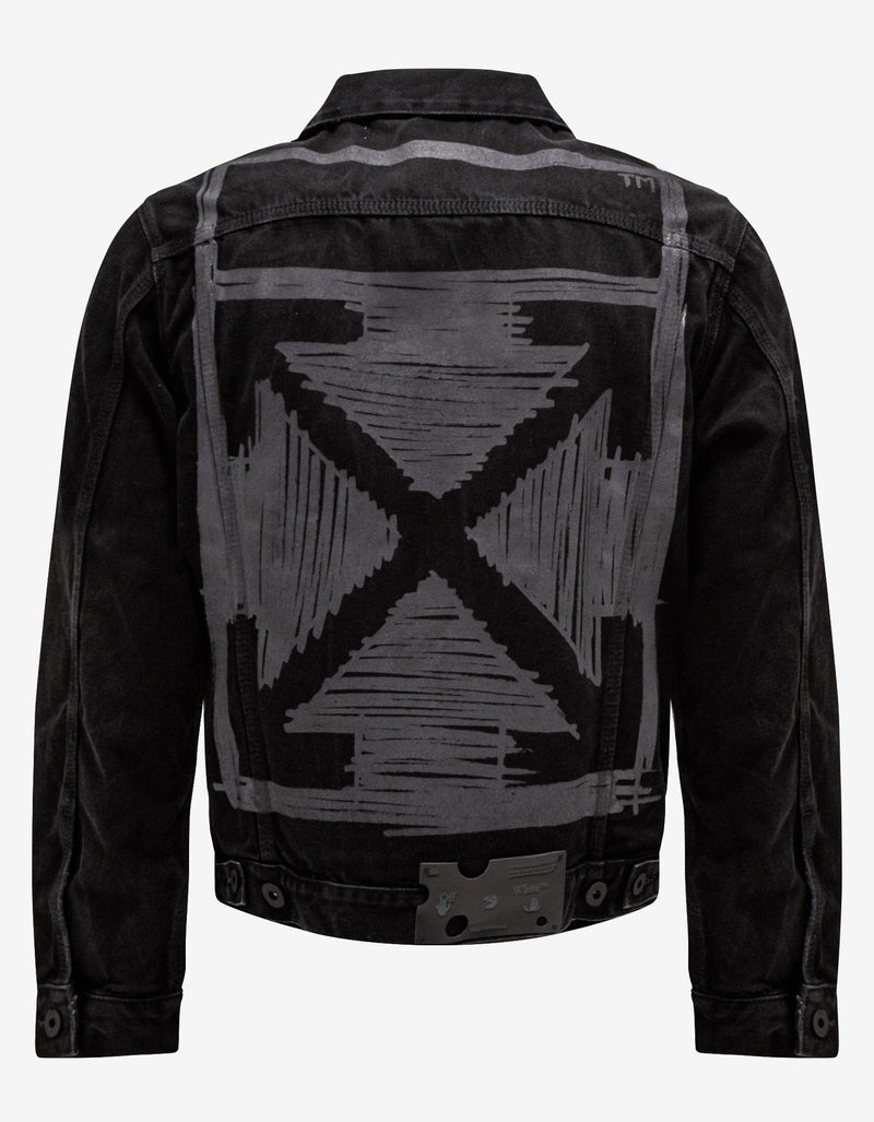 Off-White Black Negative Mark Arrows Denim Jacket