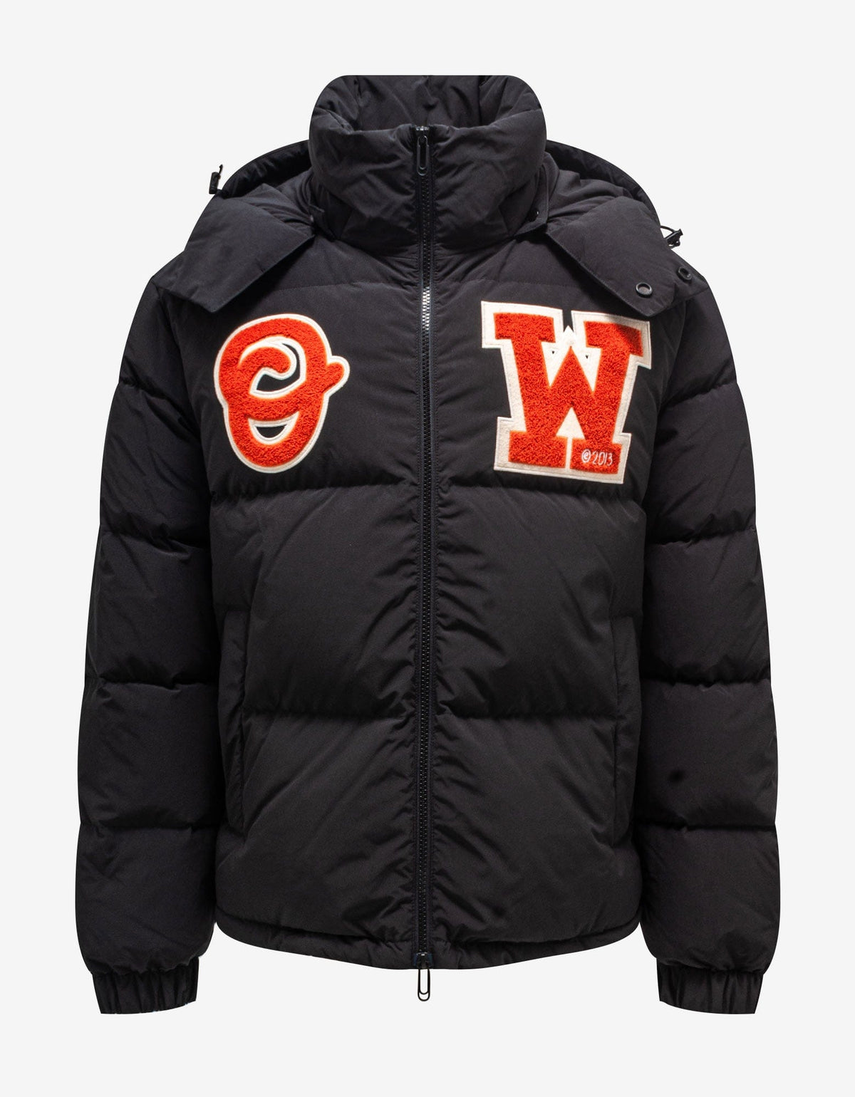 Off-White Black OW Patch Puffer Jacket