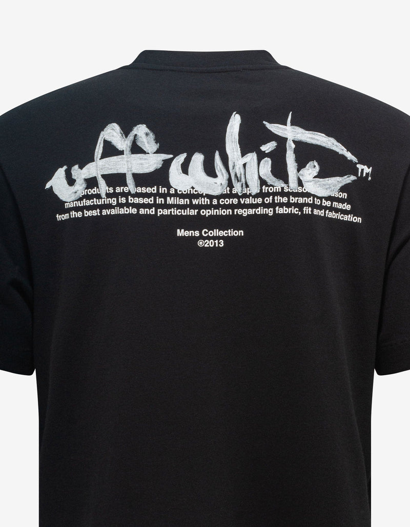 Off-White Black Paint Script Oversized Skate T-Shirt