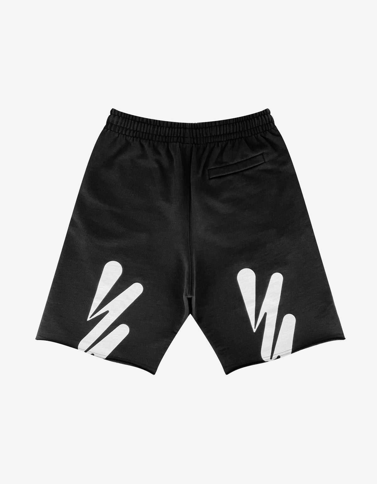 Off-White Black Wave Diag Print Sweat Shorts