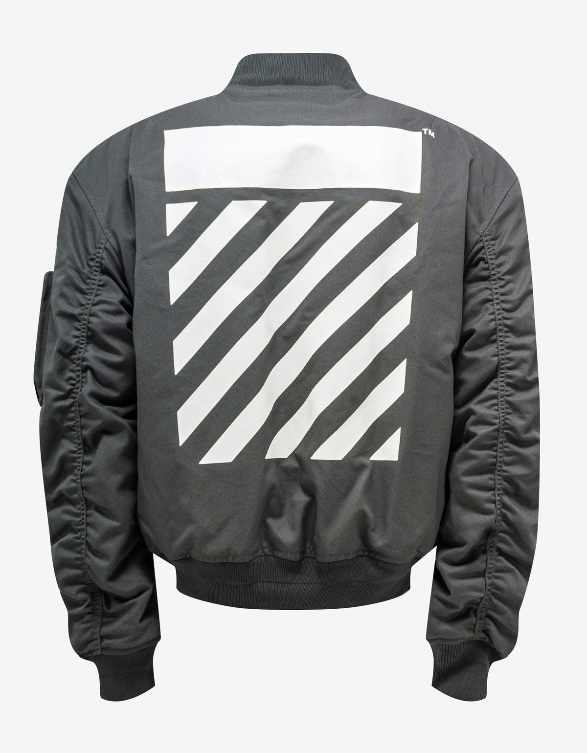 Off-White Grey Diag Tab Bomber Jacket