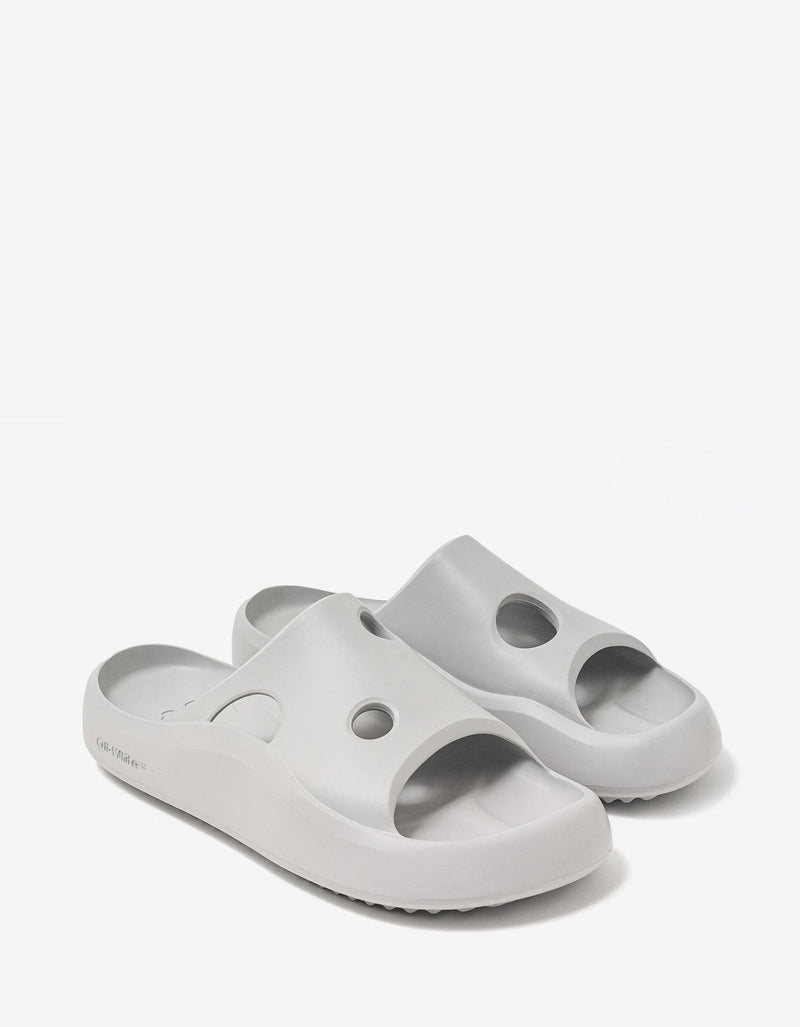 Off-White Grey Meteor Padded Slider Sandals