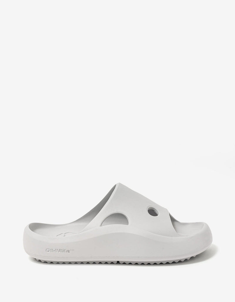 Off-White Grey Meteor Padded Slider Sandals