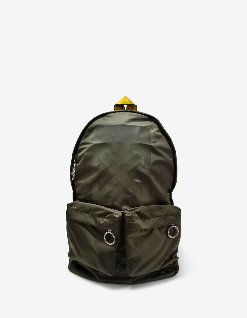 Off-White Khaki Rubber Arrow Backpack